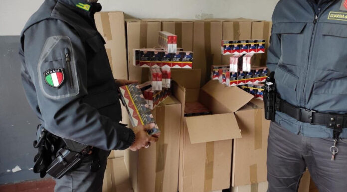 Sequestrata una tonnellata di sigarette di contrabbando a Somma Vesuviana