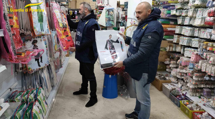 Carnevale sicuro, oltre un milione di articoli pericolosi sequestrati a San Giuseppe Vesuviano e Nola