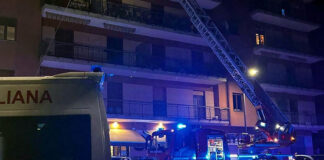 Attico a fuoco, notte di grande paura