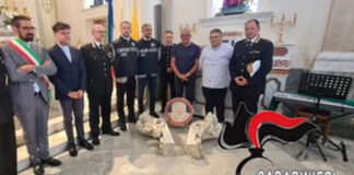 Coppia d’angeli restituita alla chiesa: erano in una villa di lusso