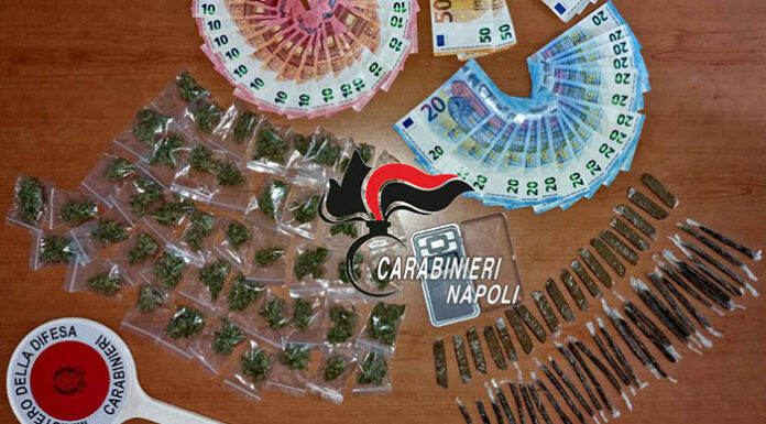 Somma Vesuviana, pusher aveva tra i vestiti quasi 150 dosi di droga