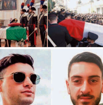Straziante addio ai giovani carabinieri morti nell’incidente