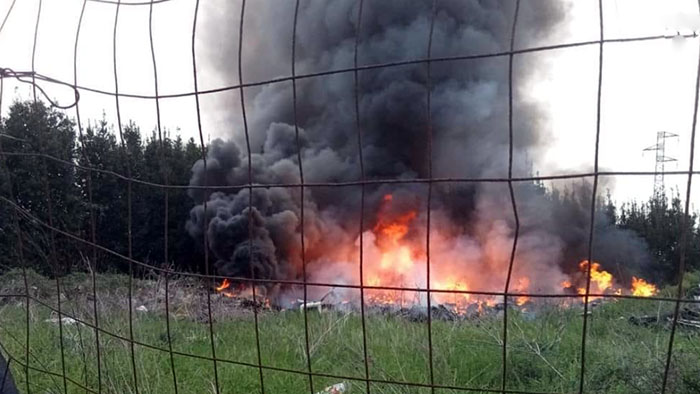 incendio rifiuti