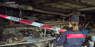 Blitz nell’officina, smontate auto rubate