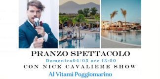A Poggiomarino Nick Cavaliere protagonista del “Pranzo Spettacolo” al Vitamì – guarda il menù