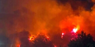 Vesuvio, l’incendio è ancora in corso e si estende da Terzigno fino a Ottaviano e Boscotrecase