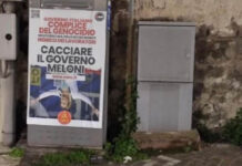Castellammare, spuntano manifesti della Meloni a testa in giù