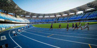 Visone (AVS) e Gabriele (Polo Sportivo Meridione) contro la rimozione della pista di atletica del Maradona